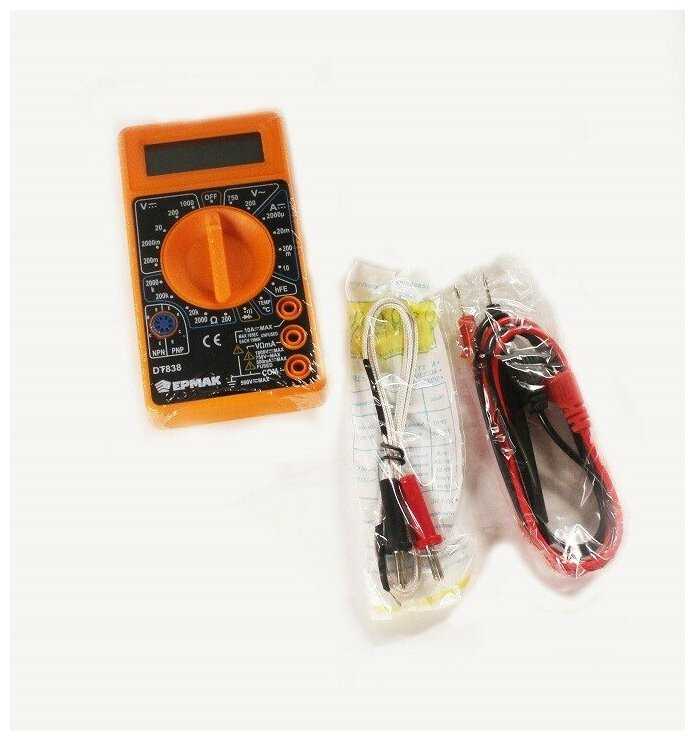 Мультиметр цифровой ЕРМАК DT-838 фотография 5