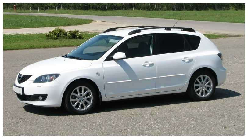 Рейлинги для Mazda 3 хэтчбек 2003-2009 черные фотография 4