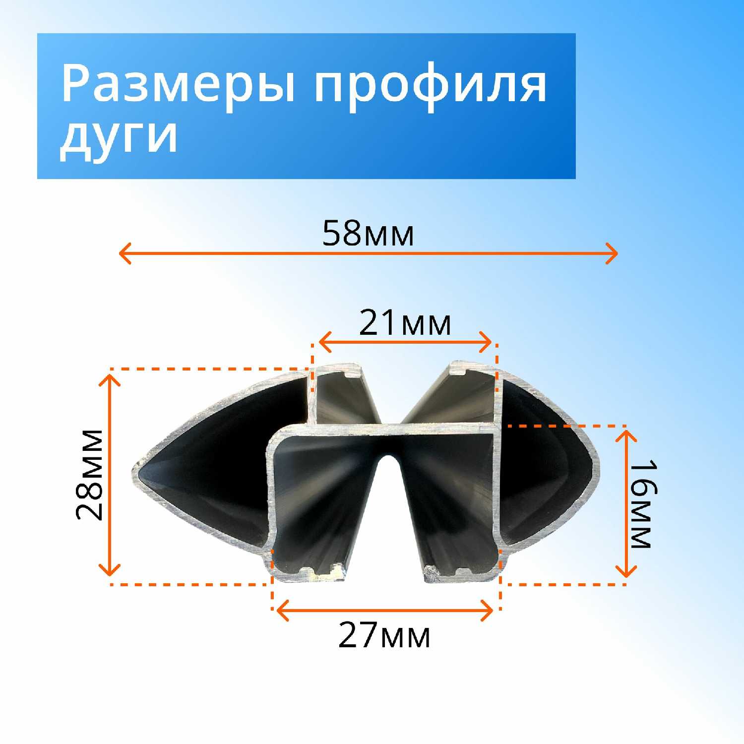 Багажник Great Wall Аэродинамический багажник на рейлинги с просветом (Great Wall Hover H3) фотография 2