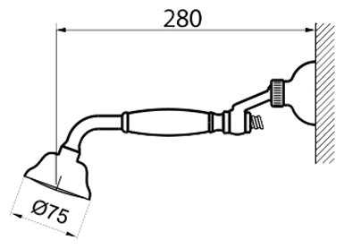 Ручной душ Webert Ottocento AC0704.010, золото фотография 1