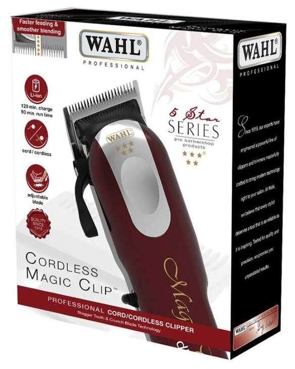 Машинка для стрижки Wahl 8148-2316H Magic Clip Cordless 5Stars фотография 13