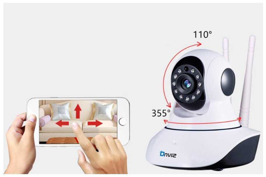 Домашняя поворотная Wi-Fi IP камера видеонаблюдения Onviz P590 беспроводная для квартиры / дома / офиса / дачи / коттеджа / гаража фотография 5
