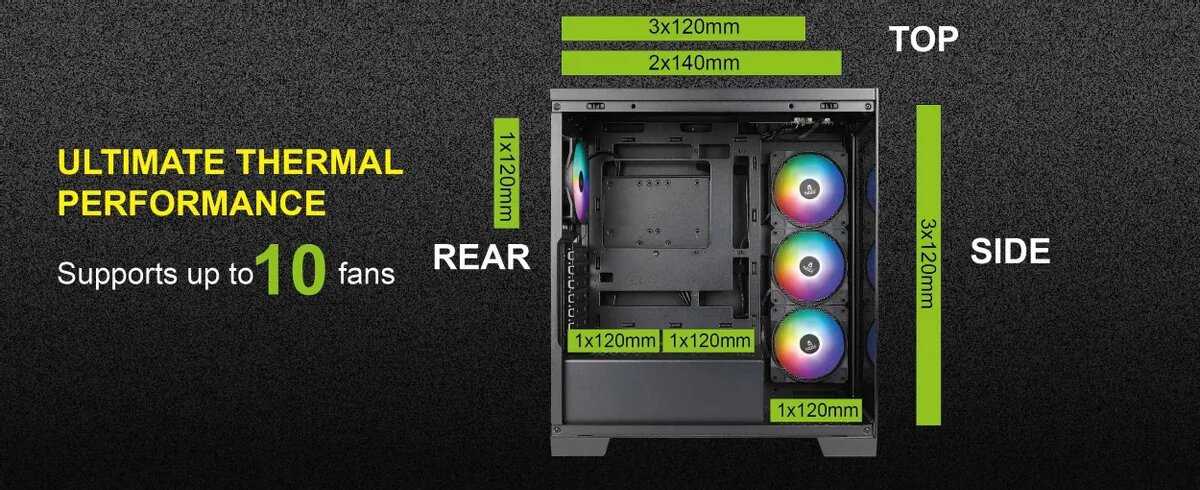 Компьютерный корпус ATX Azza Cove черный (csaz-570b cove) Midi-Tower фотография 7