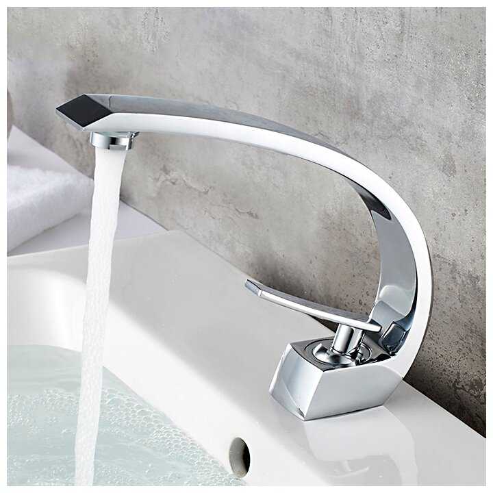 Смеситель для раковины (умывальника) Ledeme L1055-24, рычажный фотография 6