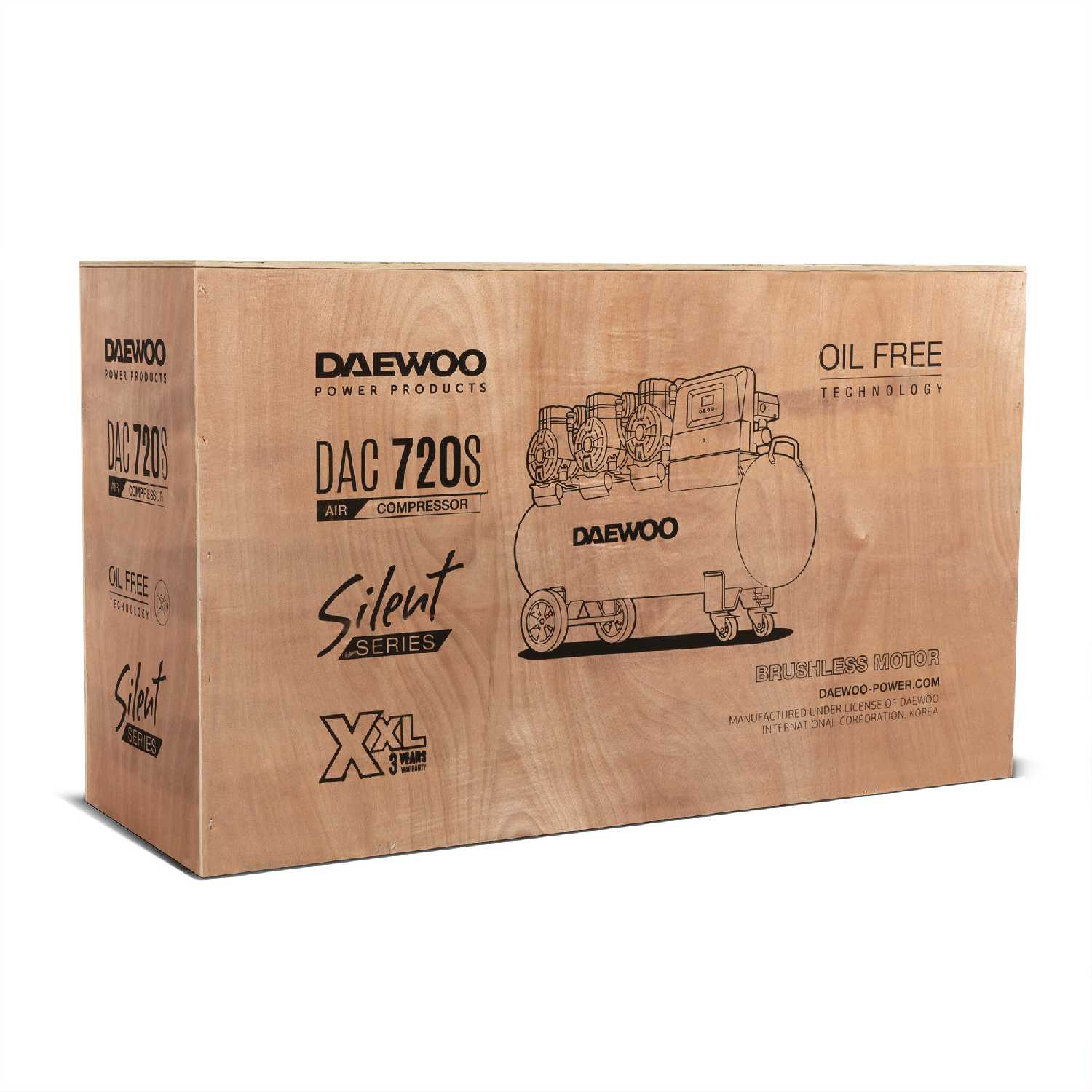 Компрессор воздушный DAEWOO Компрессор поршневой DAEWOO DAC 720S (4.8кВт, 720л/мин) фотография 11