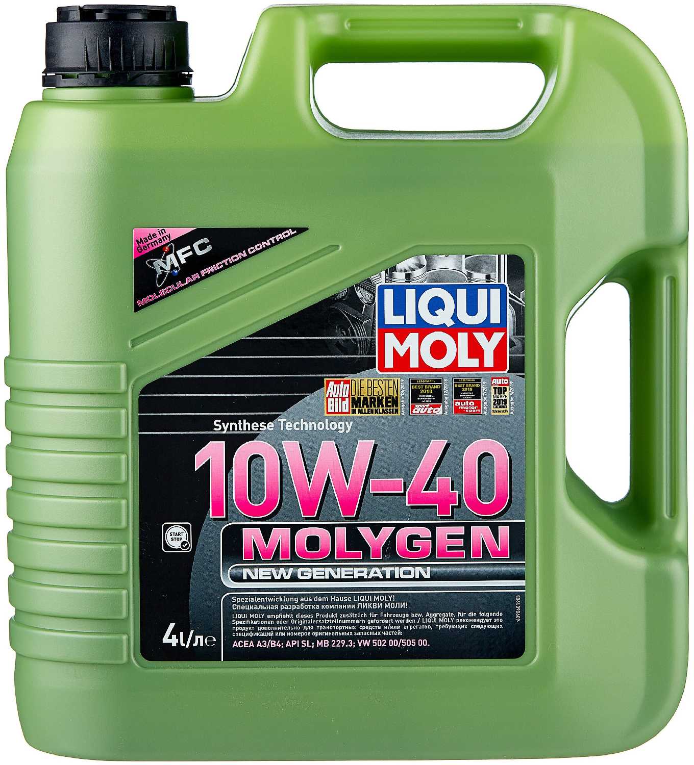 Синтетическое моторное масло LIQUI MOLY Molygen New Generation 10W-40 фотография 4