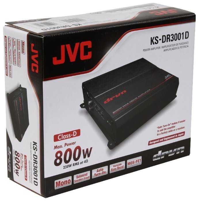 Автомобильный усилитель JVC KS-DR3001D фотография 1