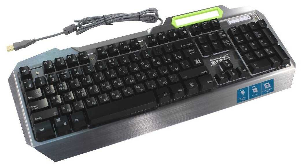Игровая клавиатура Defender Stainless Steel GK-150DL фотография 1