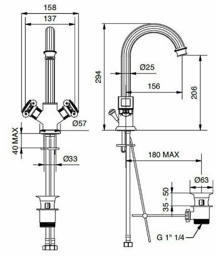 Смеситель Cezares Olimp LS2-01-O фотография 3