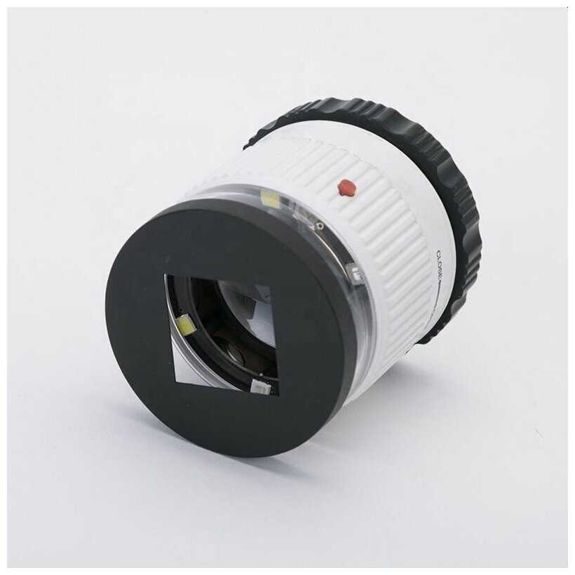 Лупа просмотровая металлическая 30x/27mm с подсветкой + UV (TH-9006B) фотография 3