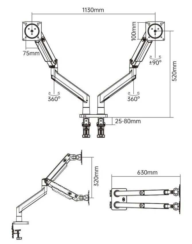 Кронштейн NB North Bayou G32 для мониторов 22-32