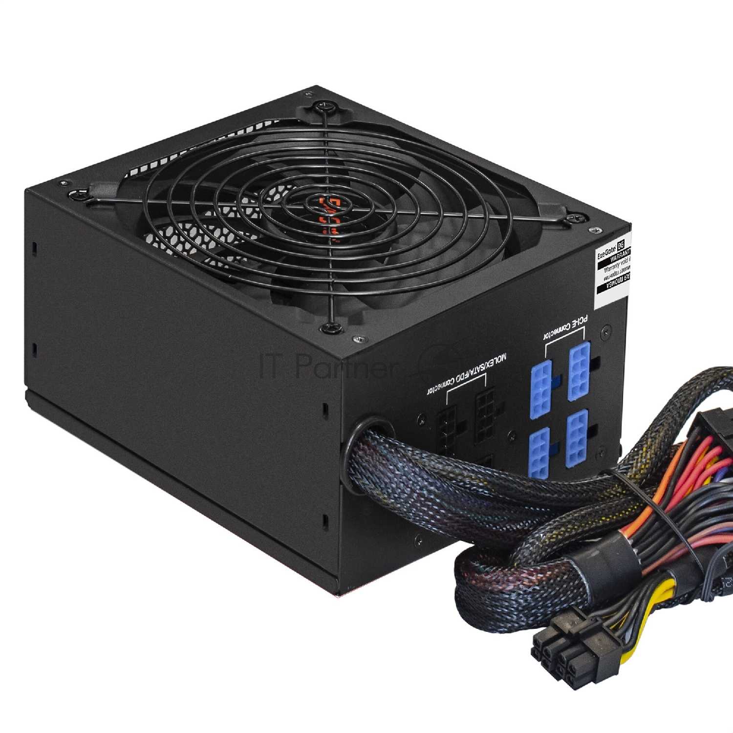 Серверный БП ExeGate ServerPRO-1200RADS (ATX 80 PLUS, 14cm fan, 24pin 2(4+4)pin 6xPCIe, Cable Management) фотография 5