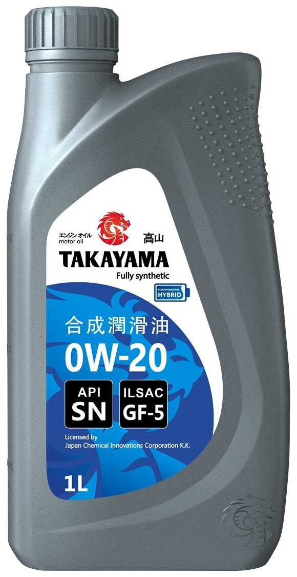 Синтетическое моторное масло Takayama 0W-20 (GF-5 API SN)