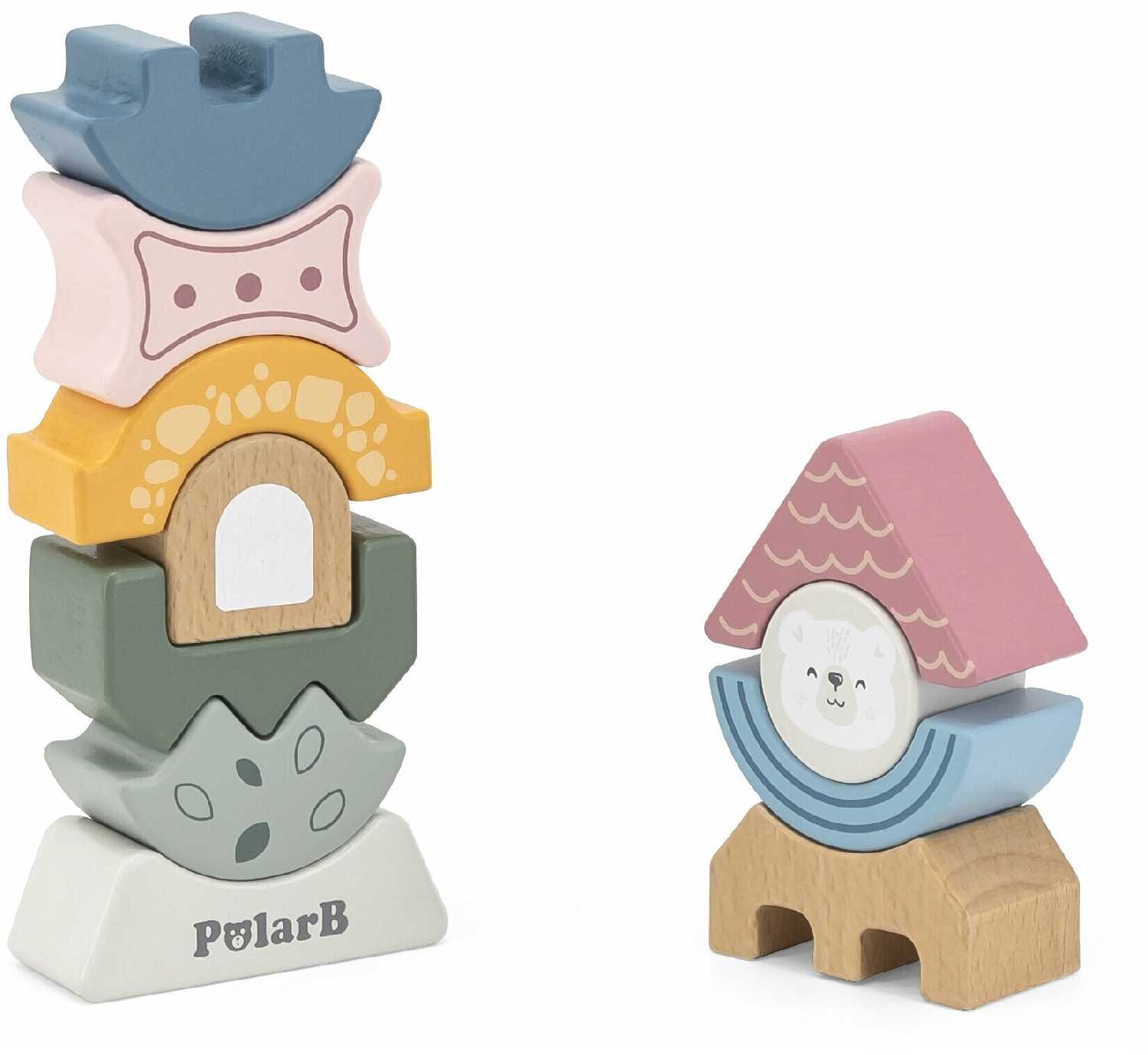 Развивающие игрушки из дерева Viga Toys Пирамидка-балансир Башенка (44070) фотография 1