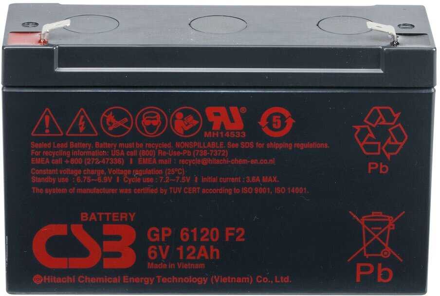 Аккумуляторная батарея CSB GP 6120 фотография 4