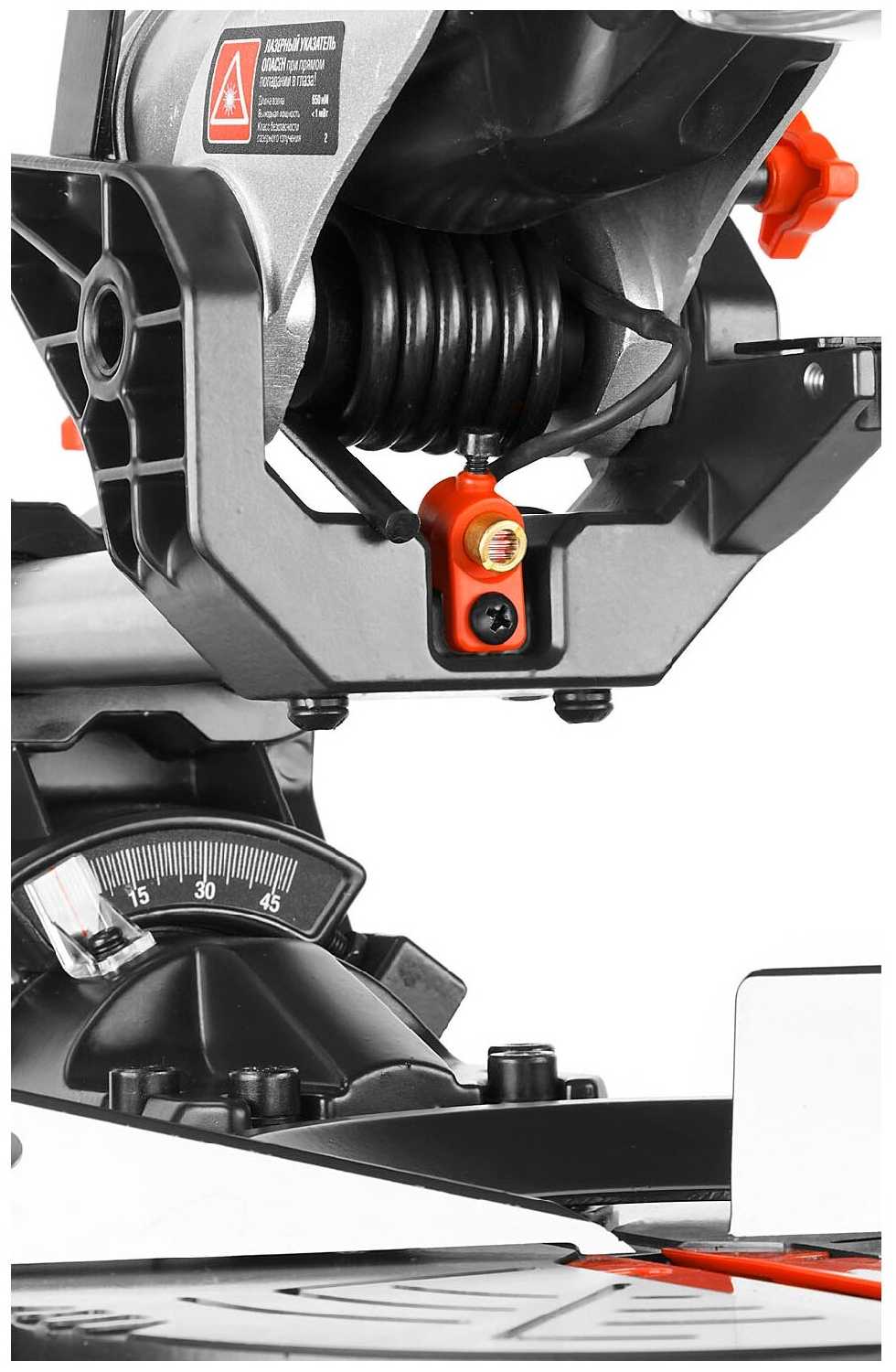 Торцовочная сетевая пила ЗУБР Торцовочная пила с протяжкой ЗПТ-255-1800 фотография 9