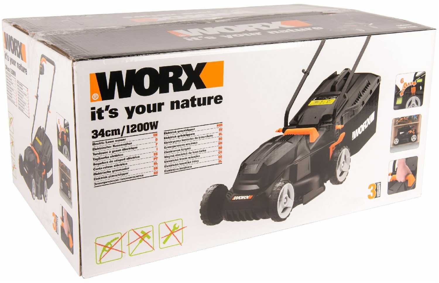 Электрическая газонокосилка Worx WG713E фотография 11