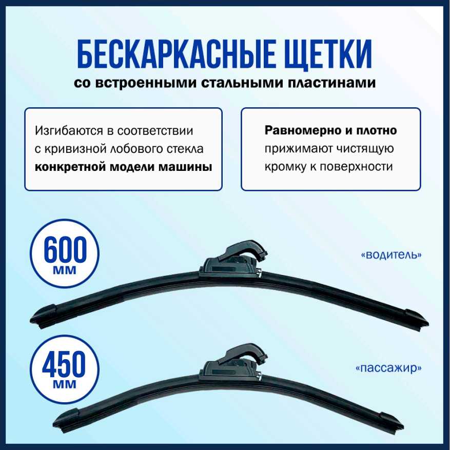 Щетки Kia Carens II (комплект 600 мм и 450 мм) фотография 4