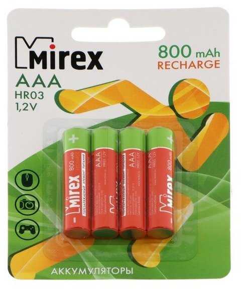 Аккумулятор Mirex HR03 (800мА/ч) фотография 3
