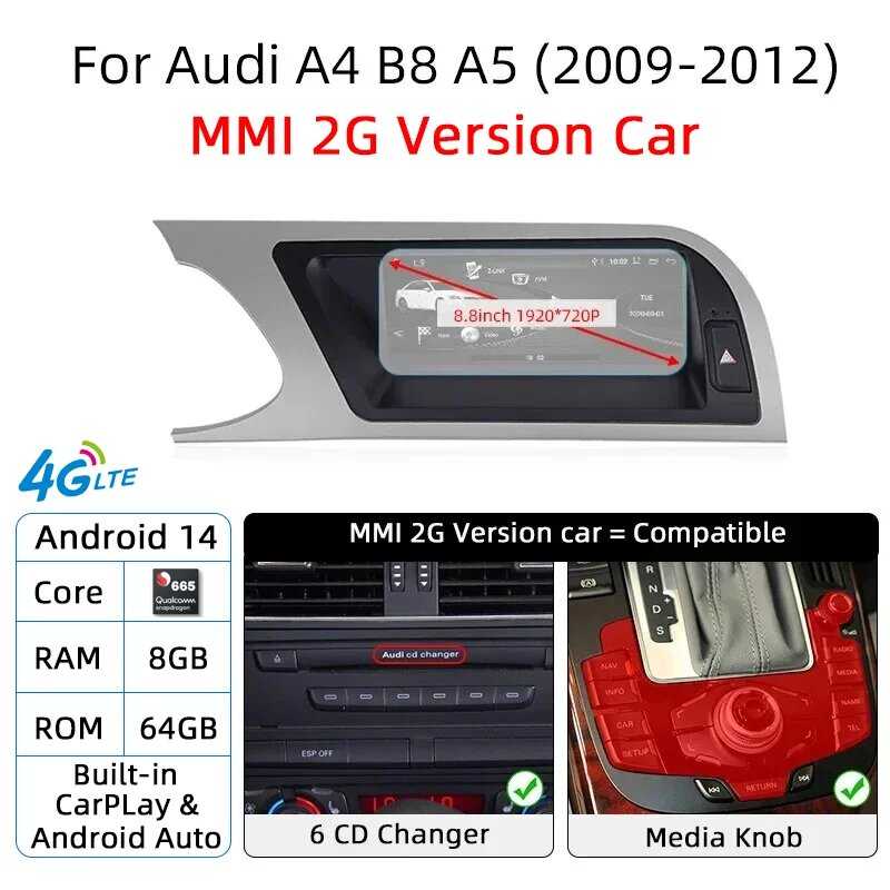 Android Автомобильный мультимедийный плеер (Q8G64)
