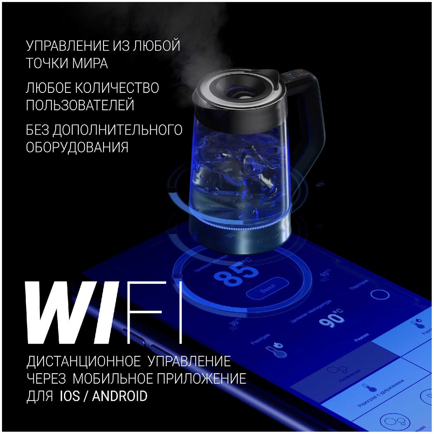 Чайник Polaris WIFI IQ Home (PWK 1725CGLD) фотография 4