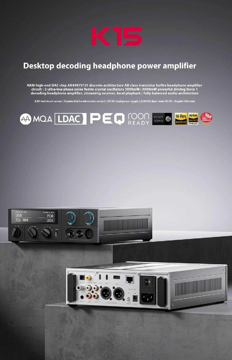 ЦАП/Усилитель для наушников FiiO K15 фотография 4