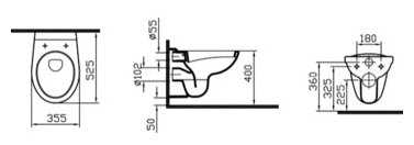 Унитаз с инсталляцией подвесной VitrA Normus 9773B003-7201 с горизонтальным выпуском фотография 1