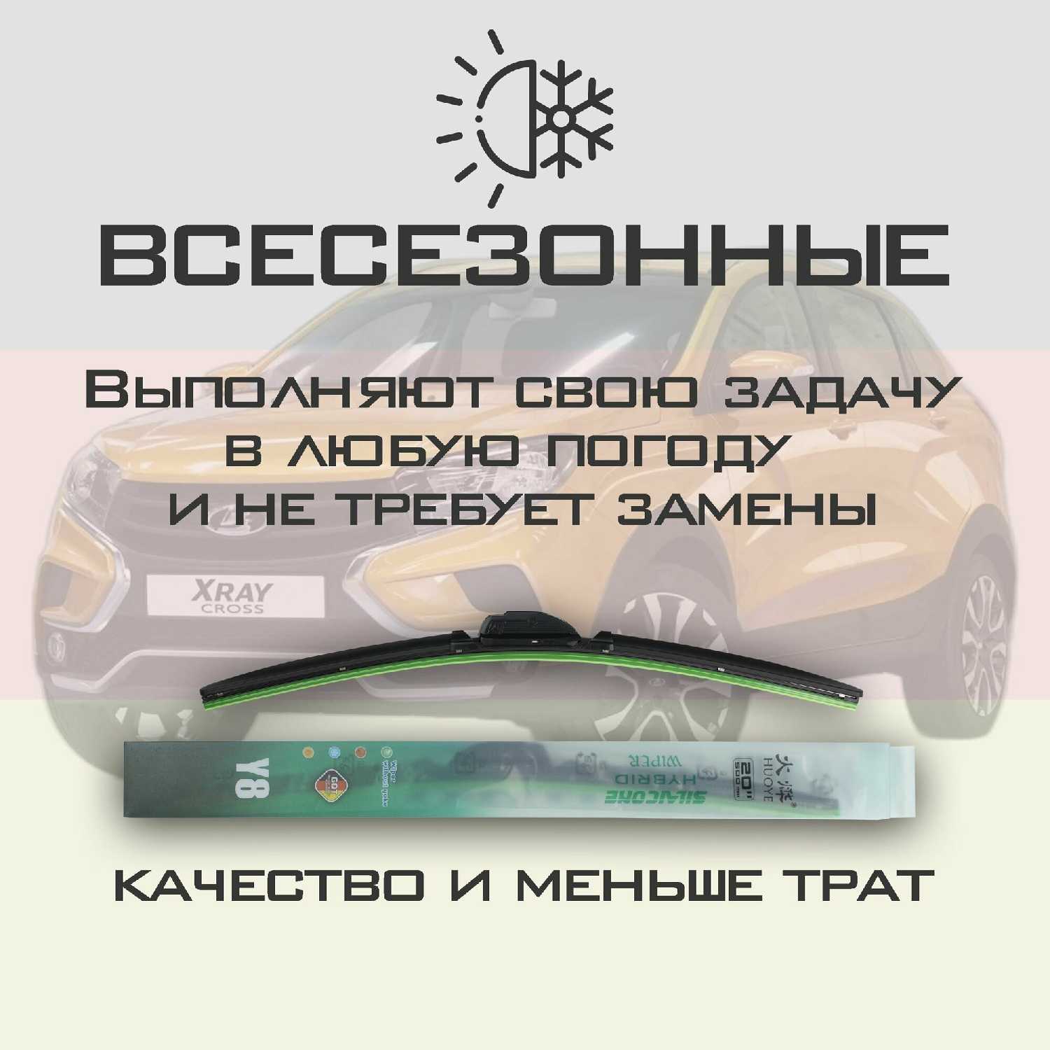 Комплект дворников Y8 фотография 2