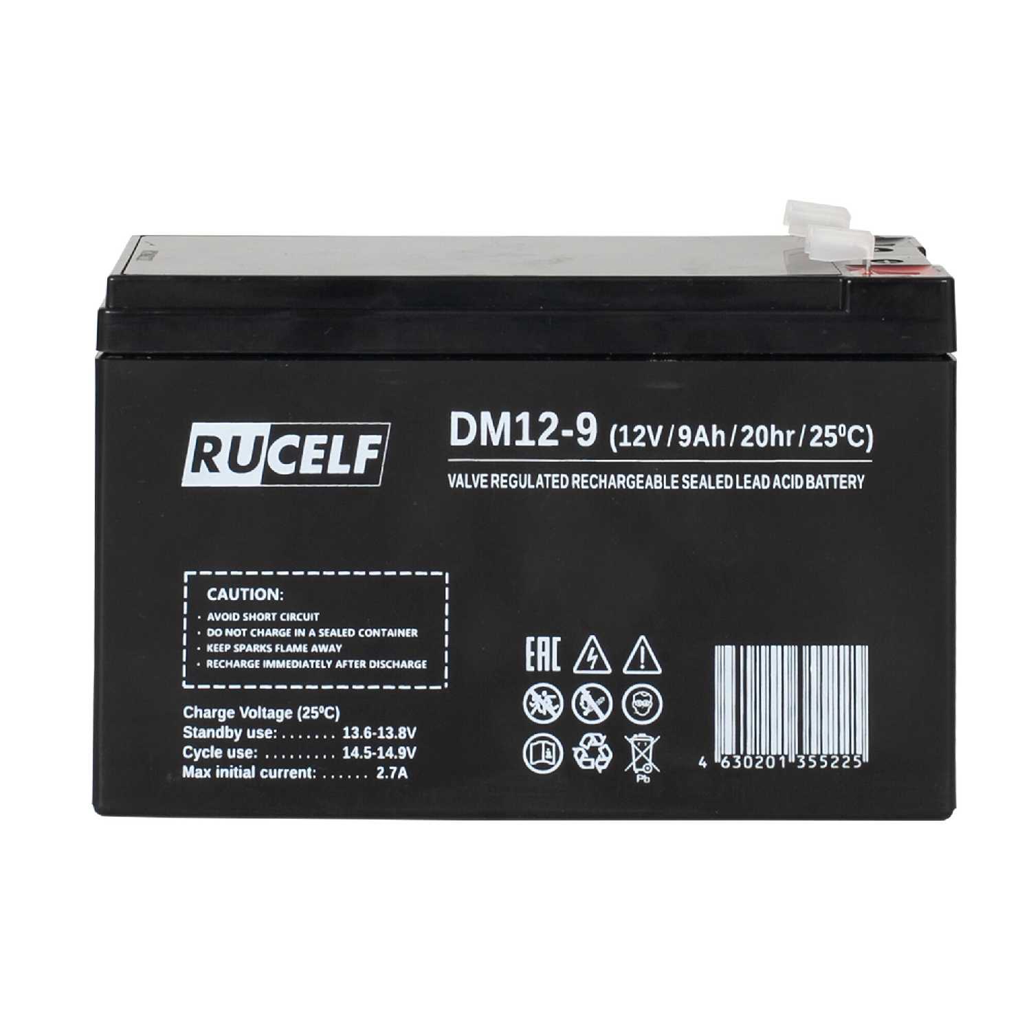 Аккумулятор свинцово-кислотный RUCELF DM12-9 12V 7Ah фотография 6
