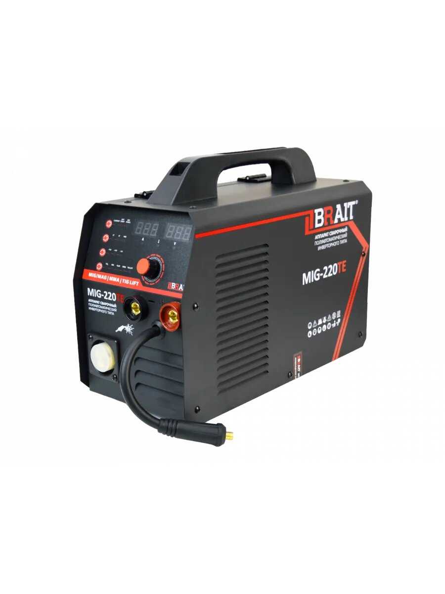 Инвертор сварочный полуавтомат Brait MIG-190H, 3 режима сварки MIG/FCAW+ TIG + MMA, 5.44 кг фотография 1