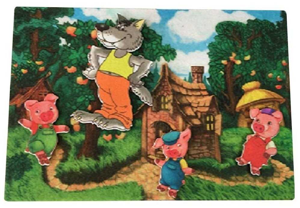 Развивающая игра из фетра на липучках по сказке 