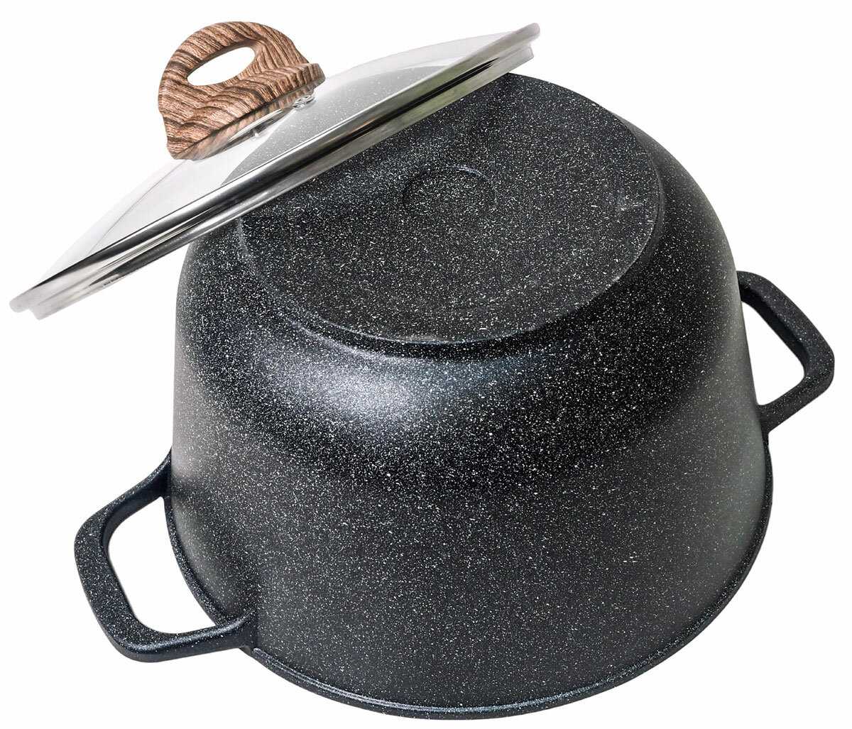 Казан Panairo Harfe Black, 5 л, с крышкой (HA-KAZ-5-AL-K. sil) фотография 1