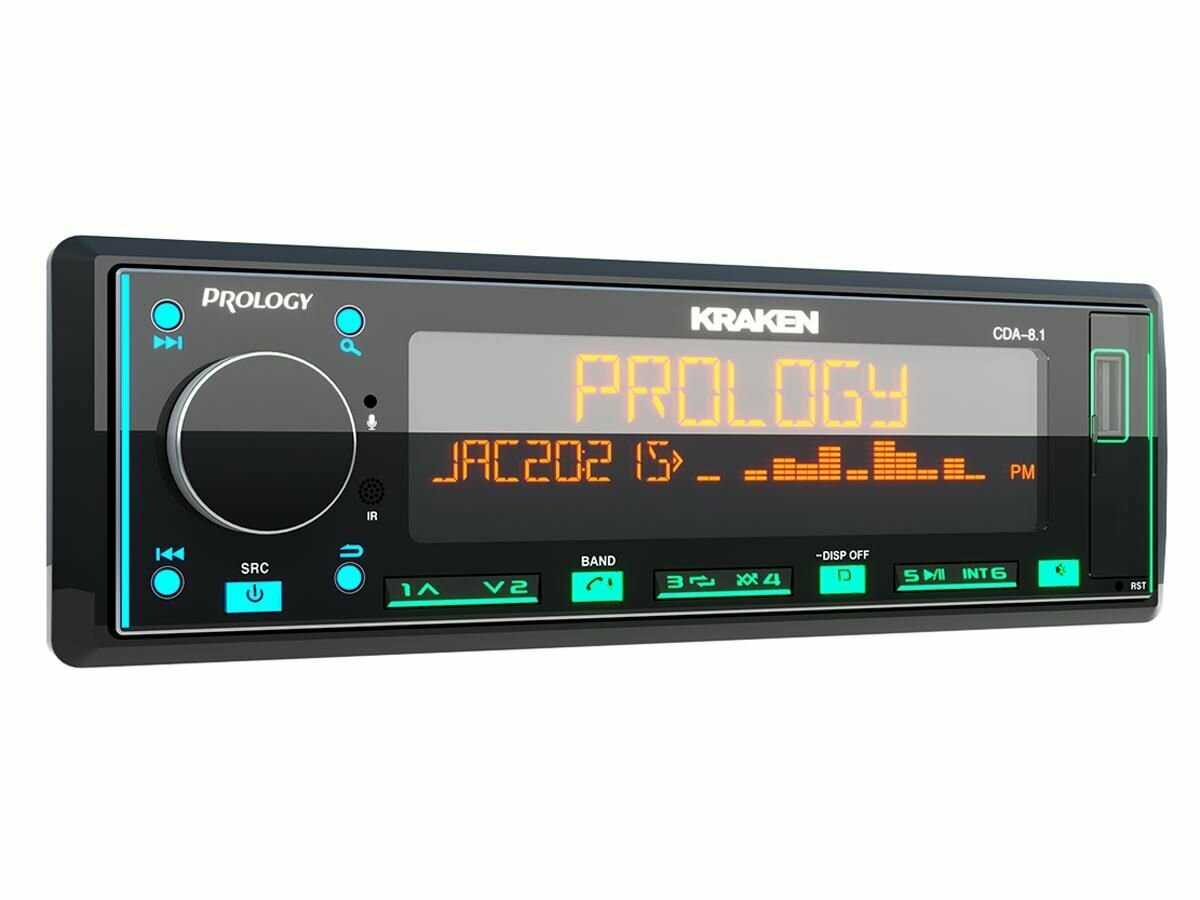 Автомагнитола PROLOGY CDA-8.1 KRAKEN FM/USB/BT ресивер 8х65 Вт фотография 12