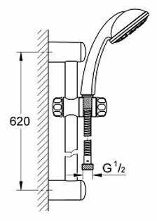 Душевой гарнитур Grohe Tempesta 100 Mono 28667001, хром фотография 1