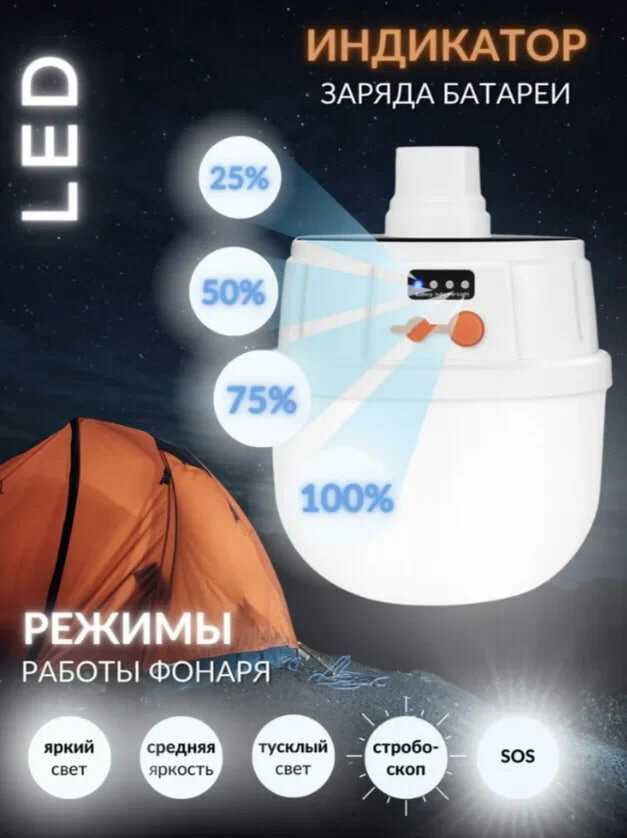 Кемпинговый фонарь YD-1358 на солнечной батарее фотография 5