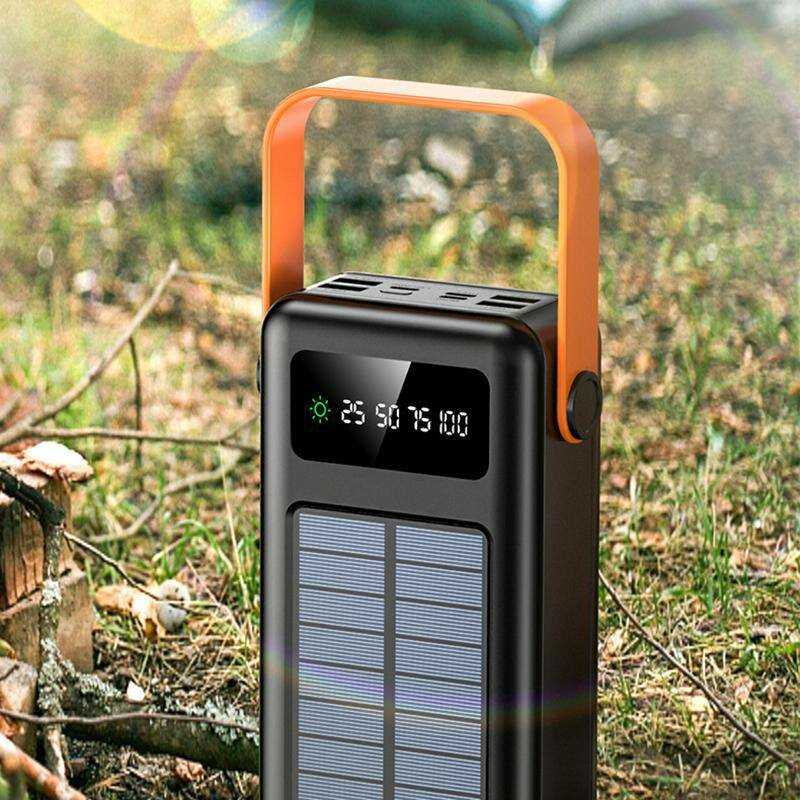 Внешний аккумулятор Powerbank 50000 mAh с солнечной батареей фотография 8
