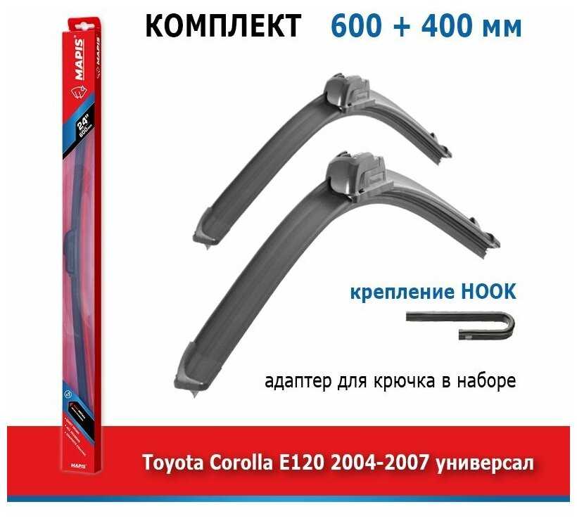 Дворники Mapis 600 мм + 400 мм Hook для Toyota Corolla E120