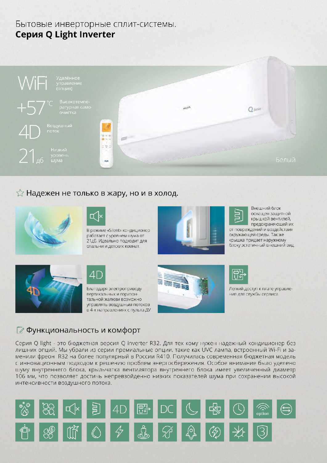 Кондиционер AUX ASW-H07A4/QH-R1DI (AS-H07A4/QH-R1DI) фотография 17