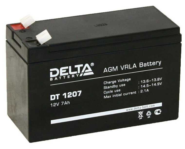 Аккумуляторная батарея DELTA Battery DT 1207 (12В) фотография 16