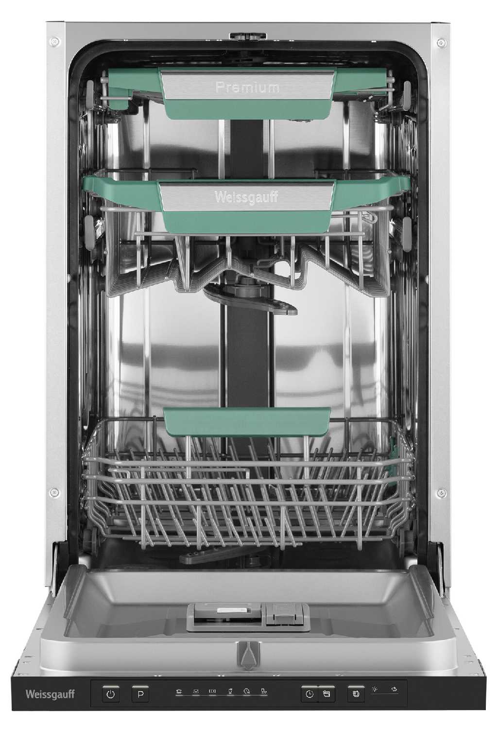 Встраиваемая посудомоечная машина Weissgauff BDW 4536 D [Inverter Autoopen Timer Floor] фотография 1