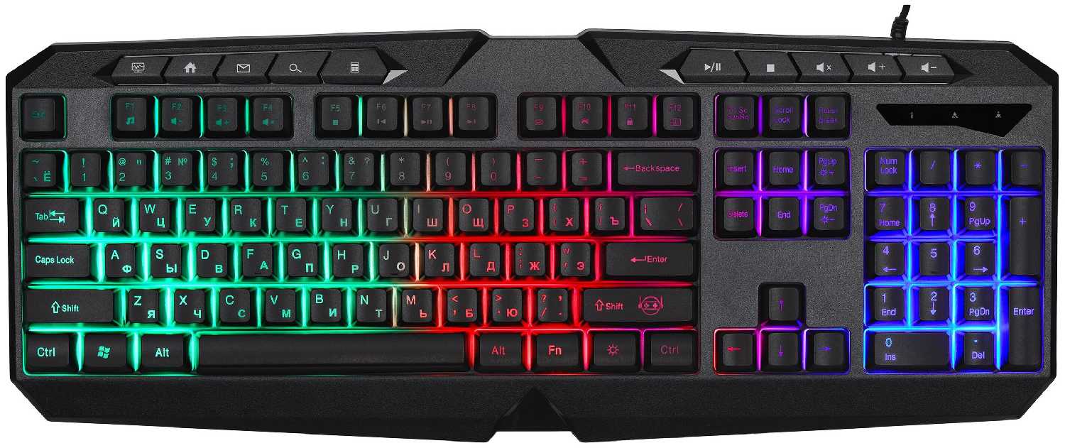 Игровая проводная клавиатура для компьютера RGB подсветка Saibot KX - 2