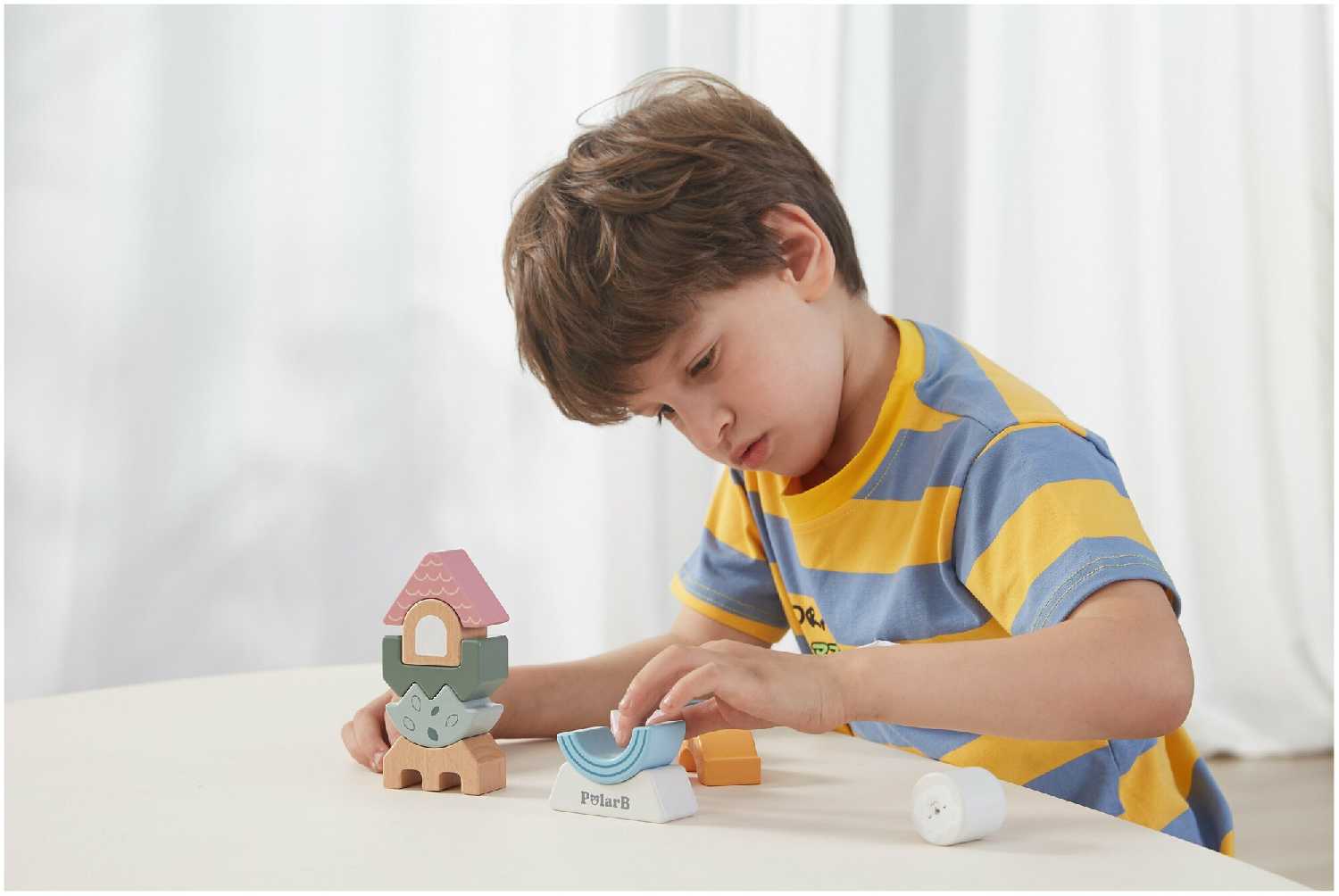 Развивающие игрушки из дерева Viga Toys Пирамидка-балансир Башенка (44070) фотография 6
