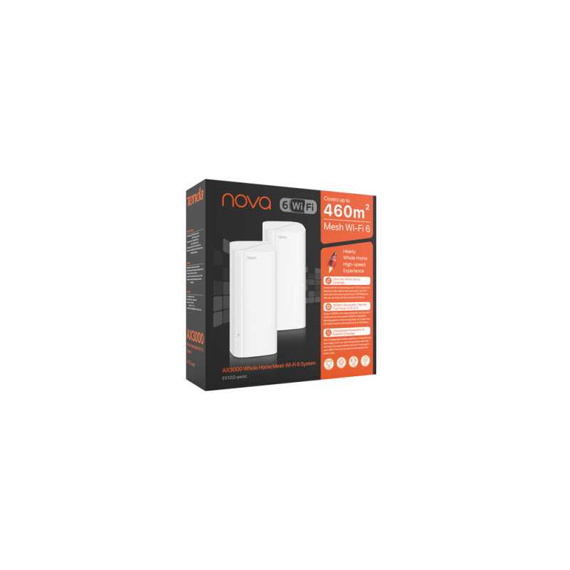 Двухдиапазонная Wi-Fi Mesh система Tenda AX3000 WI-FI EX12 (2-Pack) фотография 5