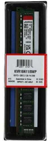 Оперативная память Kingston ValueRAM 8 ГБ DDR3 DIMM (KVR16N11/8WP) фотография 1
