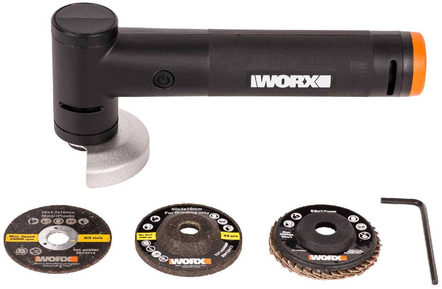 Мини-углошлифовальная машинка аккумуляторная WORX WX741.9 20В, без АКБ и ЗУ фотография 18