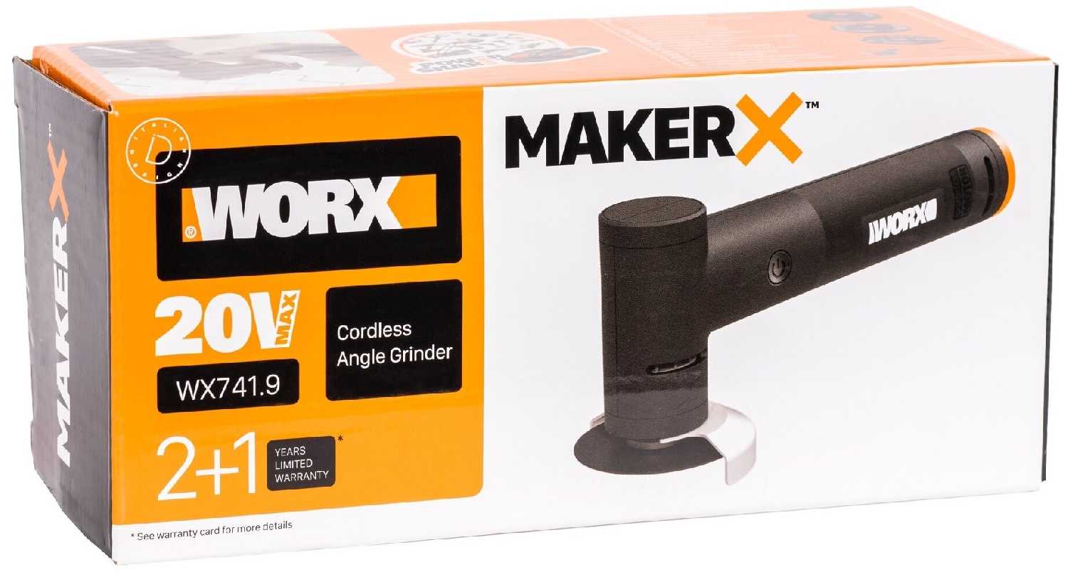 Мини-углошлифовальная машинка аккумуляторная WORX WX741.9 20В, без АКБ и ЗУ фотография 19