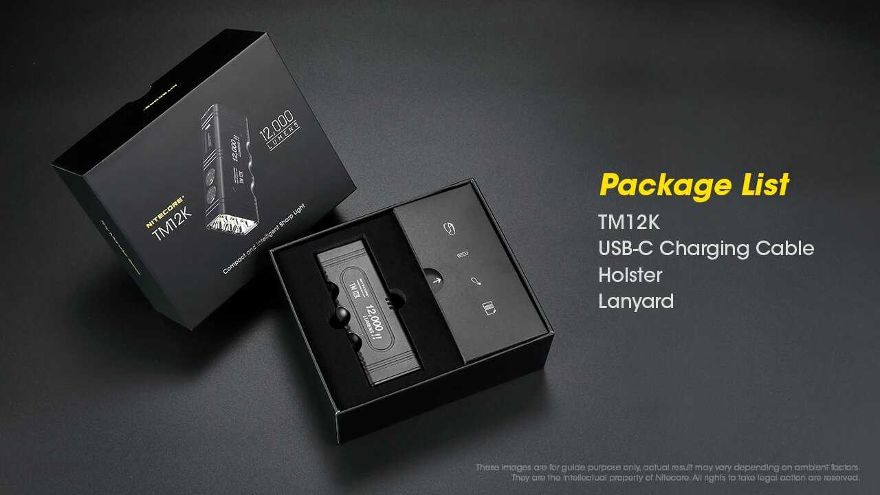 Водонепроницаемый фонарик NITECORE TM12K фотография 6