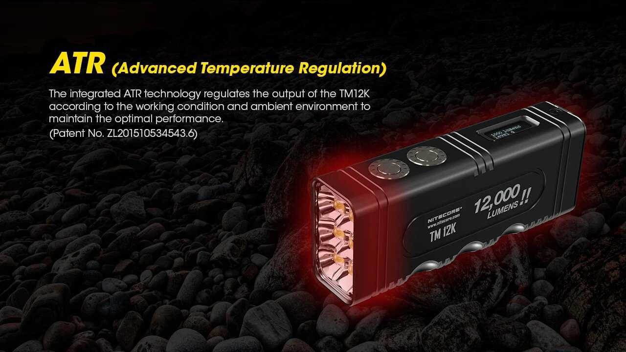 Водонепроницаемый фонарик NITECORE TM12K фотография 7