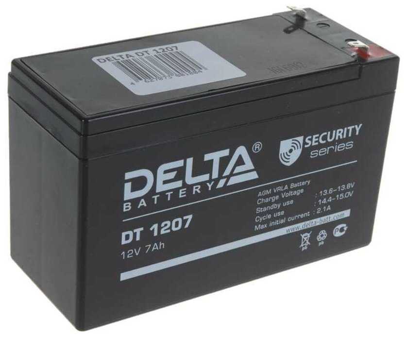 Аккумуляторная батарея DELTA Battery DT 1207 (12В) фотография 3