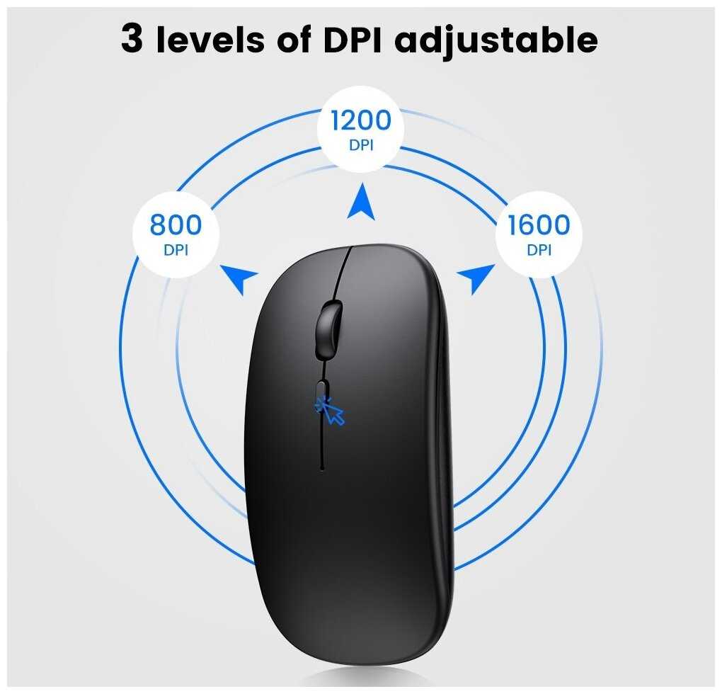Беспроводная перезаряжаемая Bluetooth + Wireless мышь Booox фотография 7